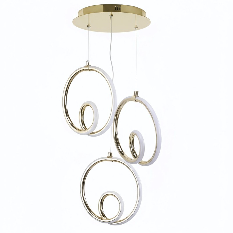 LAMPA SUFITOWA WISZĄCA LED LHJ095-3CP ZŁOTA