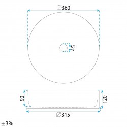 Umywalka nablatowa Rea Stefania