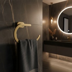 Wieszak łazienkowy RING 110 Til Złoty Szczotkowany