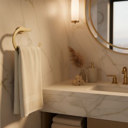 Wieszak łazienkowy RING 110 Til Złoty Szczotkowany