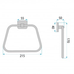 Wieszak łazienkowy 5910 Nico Złoty Szczotkowany