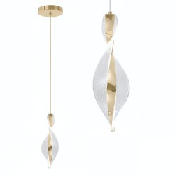 LAMPA SUFITOWA WISZĄCA LED G120-CP GOLD