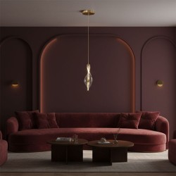 LAMPA SUFITOWA WISZĄCA LED G120-CP GOLD