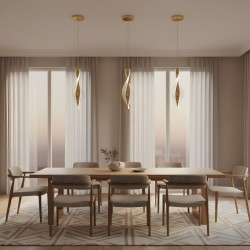 LAMPA SUFITOWA WISZĄCA LED G120-CP GOLD