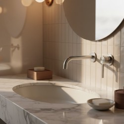 Bateria Umywalkowa Podtynkowa Rea Foster Nikiel Szczotkowany