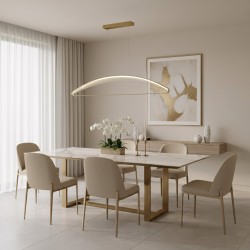 LAMPA SUFITOWA WISZĄCA LED G124-CP Złota