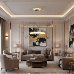 LAMPA SUFITOWA WISZĄCA G142-CP 50cm Złota