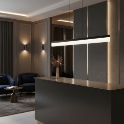 Lampa wisząca LED APP1692-CP 120 cm Czarna