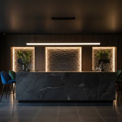 Lampa wisząca LED APP1695-CP 200 cm Czarna