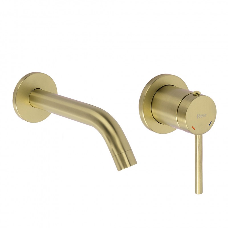 Bateria Umywalkowa Podtynkowa Rea Clif Złota Szczotkowana