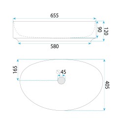 Umywalka nablatowa Rea Joana 65
