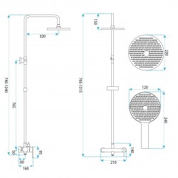 Zestaw natryskowy Rea Ontario Czarny