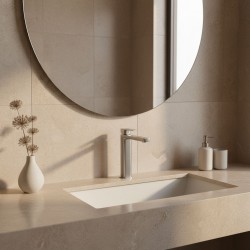 Bateria umywalkowa Rea Arlo Nikiel Szczotkowany Wysoka