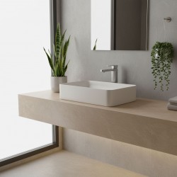 Bateria umywalkowa Rea Arlo Nikiel Szczotkowany Wysoka