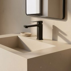 Bateria umywalkowa Rea Arlo Czarna Niska