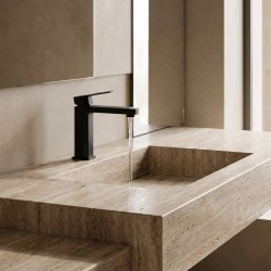 Bateria umywalkowa Rea Arlo Czarna Niska