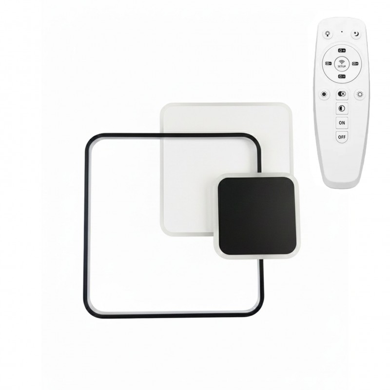 Lampa sufitowa APP1712-C plafon LED Czarna + pilot