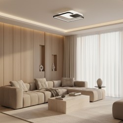 Lampa sufitowa APP1712-C plafon LED Czarna + pilot