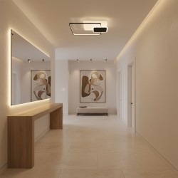 Lampa sufitowa APP1712-C plafon LED Czarna + pilot