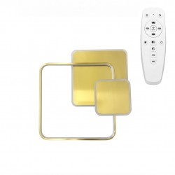 Lampa sufitowa APP1714-C plafon LED Złota Szczotkowana + pilot