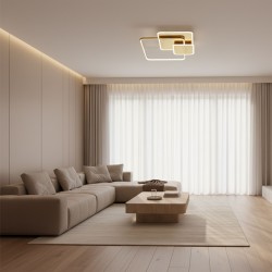 Lampa sufitowa APP1714-C plafon LED Złota Szczotkowana + pilot