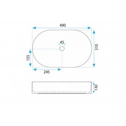 Umywalka nablatowa Rea Vanda Sandy