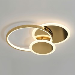 Lampa sufitowa APP1710-C plafon LED Złota + pilot