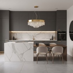 Lampa sufitowa wisząca APP1787-16CP 60 cm Złota