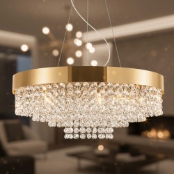 Lampa sufitowa wisząca APP1787-16CP 60 cm Złota