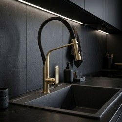 Bateria kuchenna Rea Castor Złota Szczotkowana