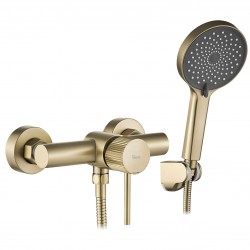 Bateria prysznicowa REA Lungo Stripe Złota Szczotkowana