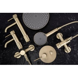 Bateria prysznicowa REA Lungo Stripe Złota Szczotkowana