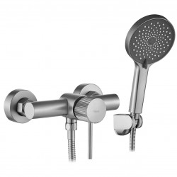 Bateria prysznicowa REA Lungo Stripe Nikiel Szczotkowany