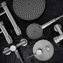 Bateria prysznicowa REA Lungo Stripe Nikiel Szczotkowany