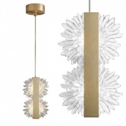 Lampa wisząca LED G148-2CP Gold Złota Szczotkowana