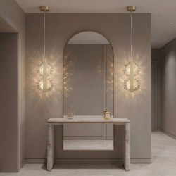 Lampa wisząca LED G148-2CP Gold Złota Szczotkowana