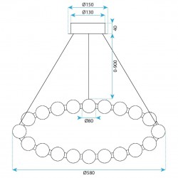 LAMPA WISZĄCA LED G183-CP CHROM