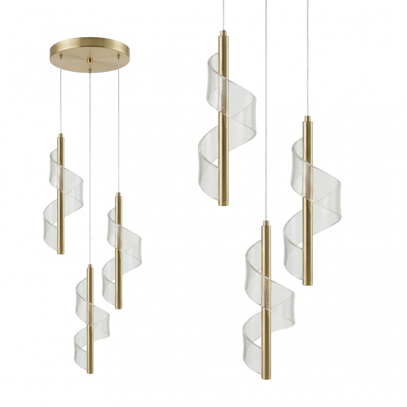 LAMPA SUFITOWA WISZĄCA LED G178-3CP ZŁOTA