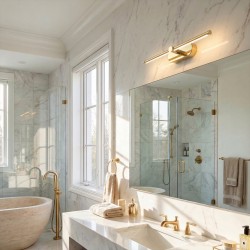 Kinkiet łazienkowy LED APP1889-1W 40 cm Złoty