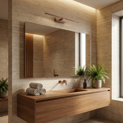 Kinkiet łazienkowy LED APP1895-1W 40 cm Miedź szczotkowana