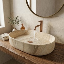 Umywalka nablatowa Rea Nadia 60 Sahara