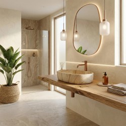 Umywalka nablatowa Rea Nadia 60 Sahara