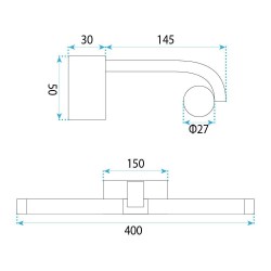 Kinkiet łazienkowy LED APP1887-1W 40cm Czarny