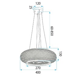 Lampa sufitowa wisząca boho APP1908-3CP