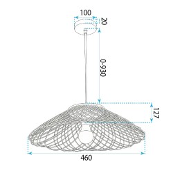 Lampa sufitowa wisząca boho APP1946-1CP