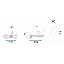 Bateria wannowa REA Soul złota