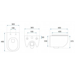 Misa WC podwieszana Rea Carlo Mini Tornado NF