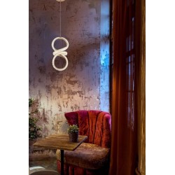 LAMPA WISZĄCA KRYSZTAŁOWA SPIRALA LED G070-CP Złota