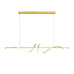 LAMPA SUFITOWA WISZĄCA LED LHJ024-CP 120 cm ZŁOTA