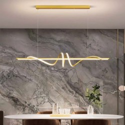 LAMPA SUFITOWA WISZĄCA LED LHJ024-CP 120 cm ZŁOTA